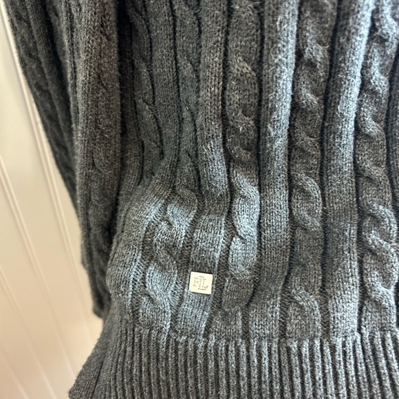 Ralph Lauren Women Gray Cable Knit Sweater - Picture 6 of 14